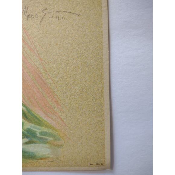 Victorian Art Print Women Singer Songbook Lithograph 1909 Original Maud Stumm - Picture 5 of 5